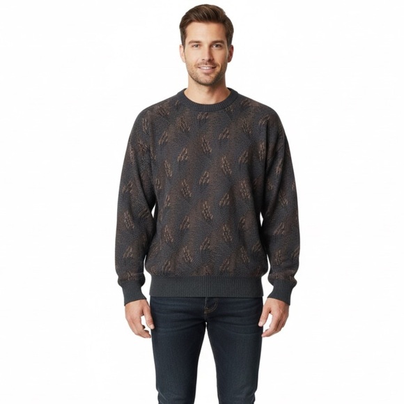 Hastings Other - Hastings 100% Merino Wool Abstract Knit Sweater XL (L?) Indie Grunge Grandpacore